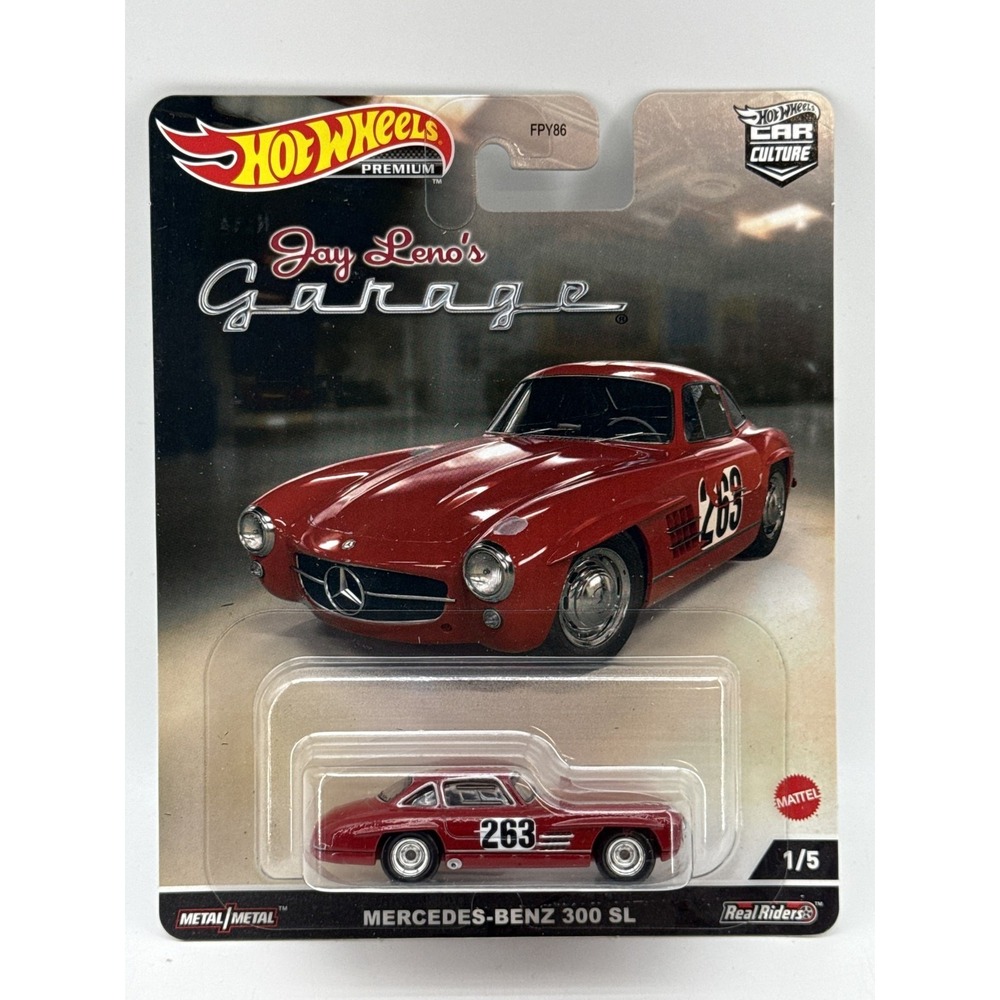 Hot Mercedes Benz Wheels Jay Leno's Garage 300 SL Diecast Car 1:64